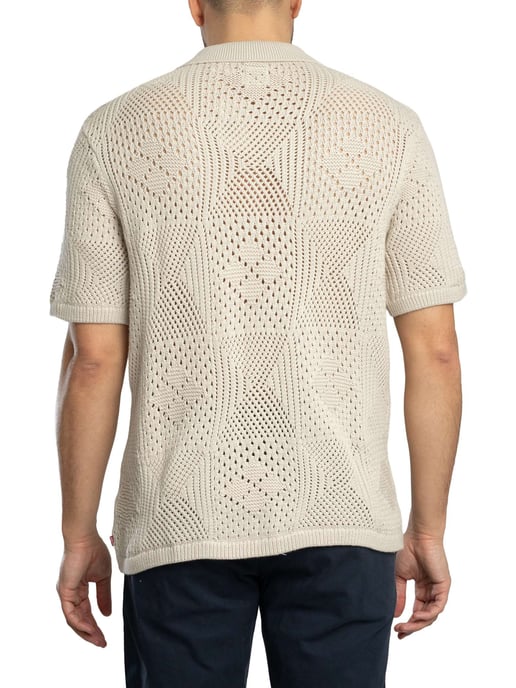 Levi's Camisa De Manga Corta De Punto Camp, Negro - Image 3