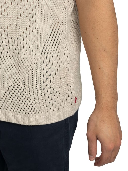 Levi's Camisa De Manga Corta De Punto Camp, Negro - Image 5