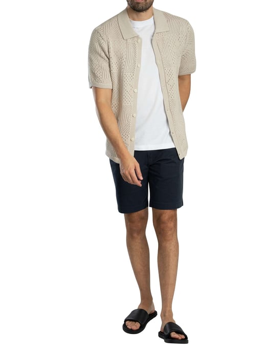 Levi's Camisa De Manga Corta De Punto Camp, Negro - Image 6