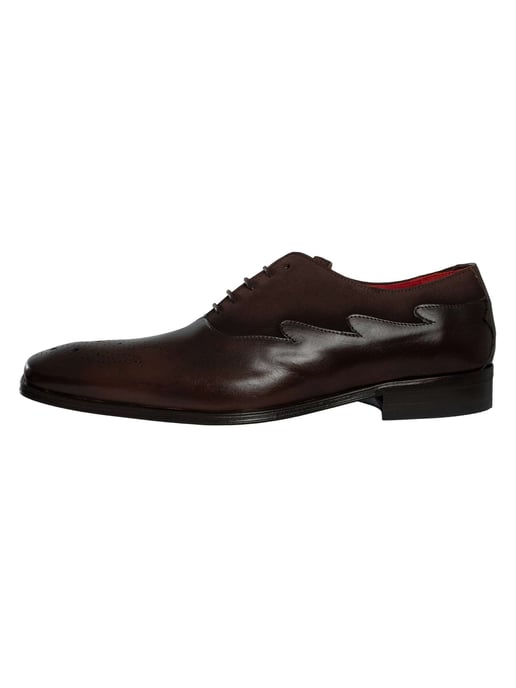 Jeffery West Zapatos Oxford De Piel De Ante Bicolor, Negro - Image 2