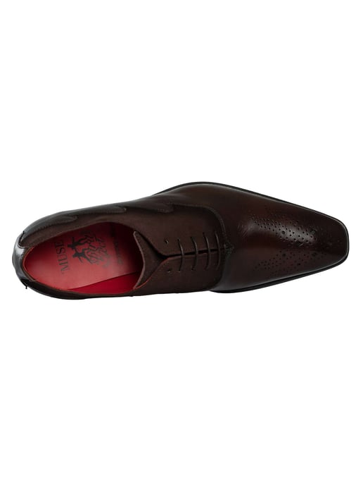 Jeffery West Zapatos Oxford De Piel De Ante Bicolor, Negro - Image 6