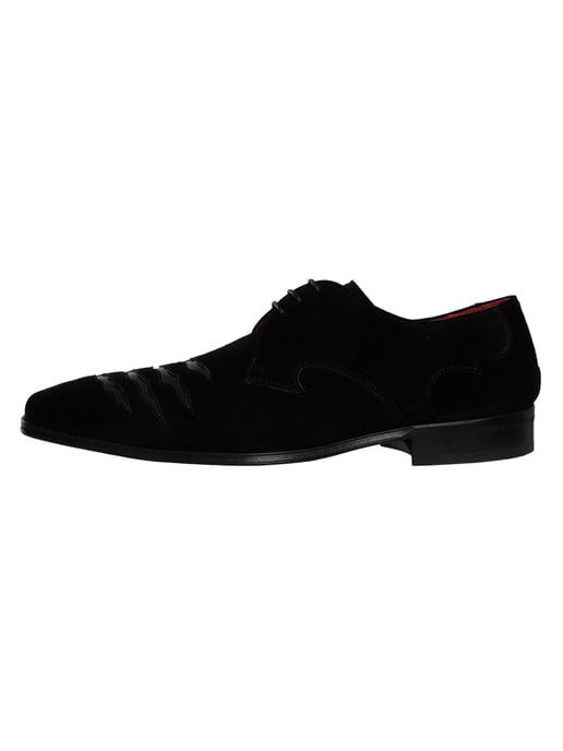 Jeffery West Zapatos Brogue De Gamuza Rasgada, Negro - Image 2