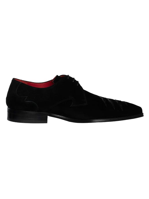 Jeffery West Zapatos Brogue De Gamuza Rasgada, Negro - Image 3