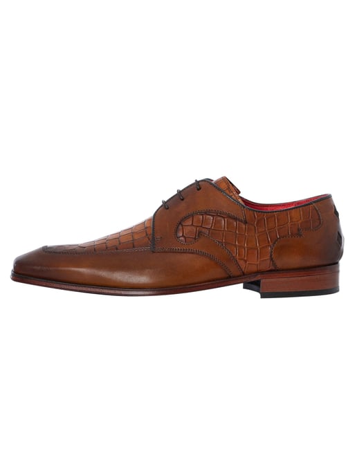 Jeffery West Zapatos Derby De Piel De Cocodrilo, Marrón - Image 2