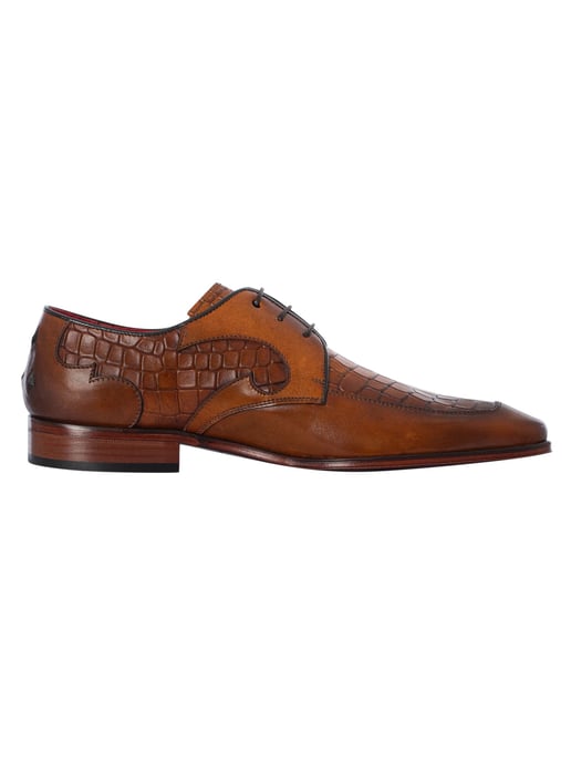 Jeffery West Zapatos Derby De Piel De Cocodrilo, Marrón - Image 3