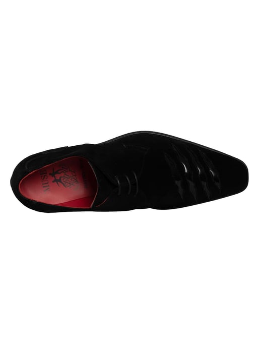 Jeffery West Zapatos Brogue De Gamuza Rasgada, Negro - Image 6