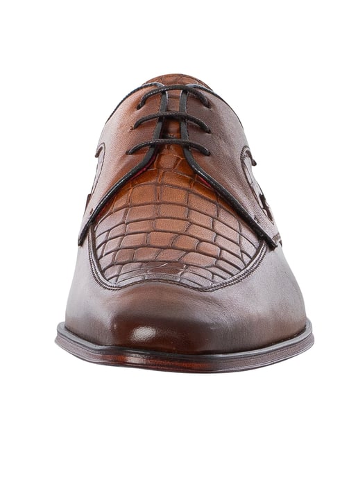 Jeffery West Zapatos Derby De Piel De Cocodrilo, Marrón - Image 4