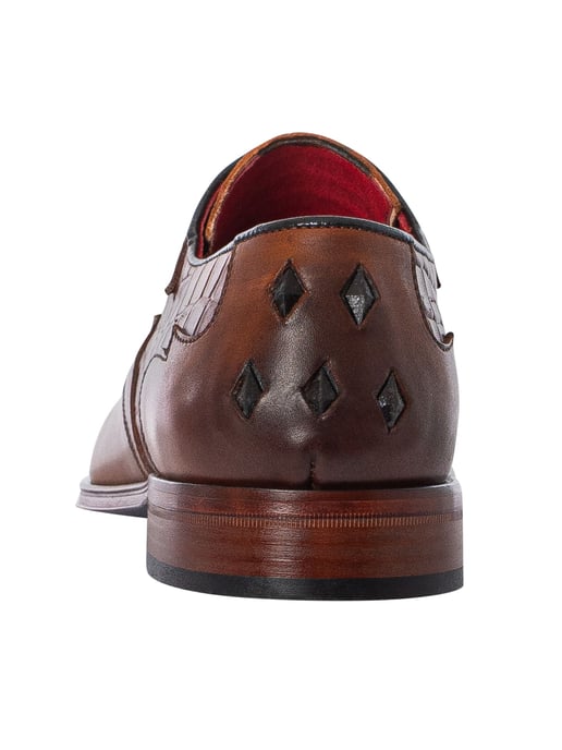 Jeffery West Zapatos Derby De Piel De Cocodrilo, Marrón - Image 5