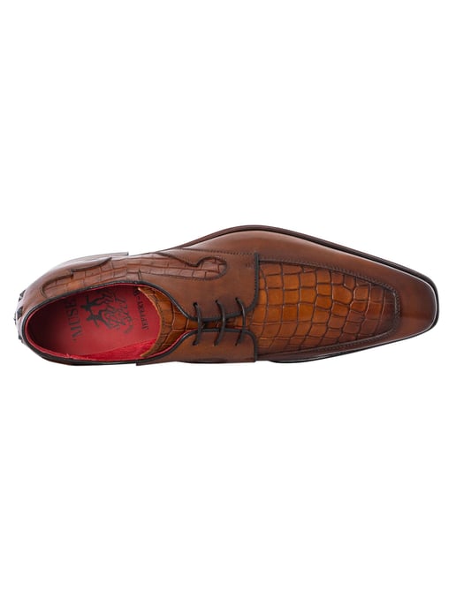 Jeffery West Zapatos Derby De Piel De Cocodrilo, Marrón - Image 6