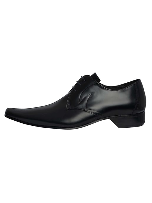 Jeffery West Zapatos Derby De Cuero Pulido, Negro - Image 2