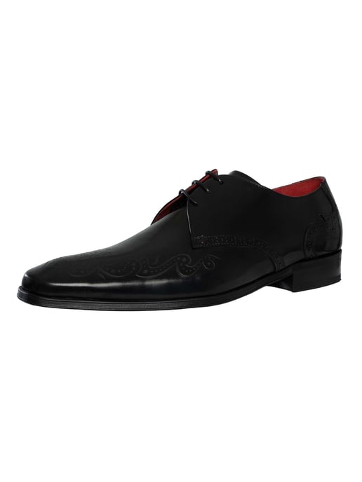 Jeffery West Zapatos Brogue De Piel Pulida, Negro - Image 1