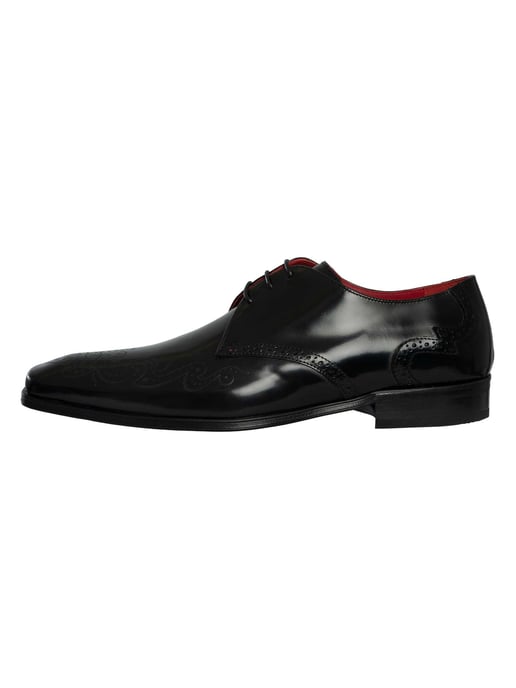 Jeffery West Zapatos Brogue De Piel Pulida, Negro - Image 2