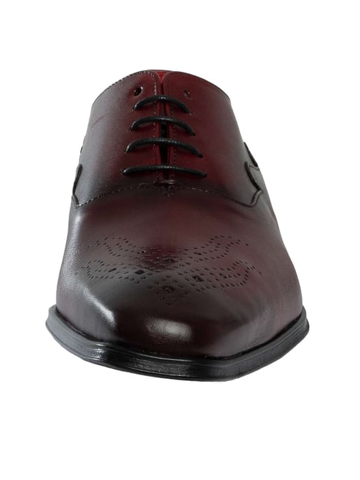 Jeffery West Zapatos Oxford De Cuero, Rojo - Image 4