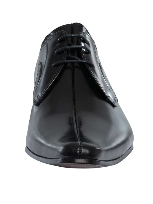 Jeffery West Zapatos Derby De Cuero Pulido, Negro - Image 4