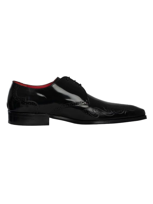 Jeffery West Zapatos Brogue De Piel Pulida, Negro - Image 3