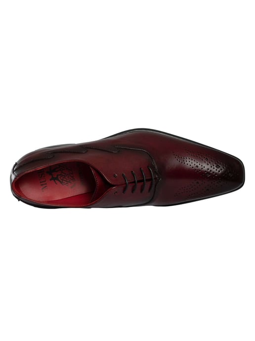 Jeffery West Zapatos Oxford De Cuero, Rojo - Image 6