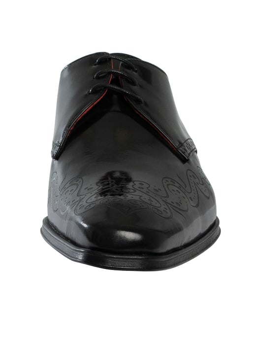 Jeffery West Zapatos Brogue De Piel Pulida, Negro - Image 4