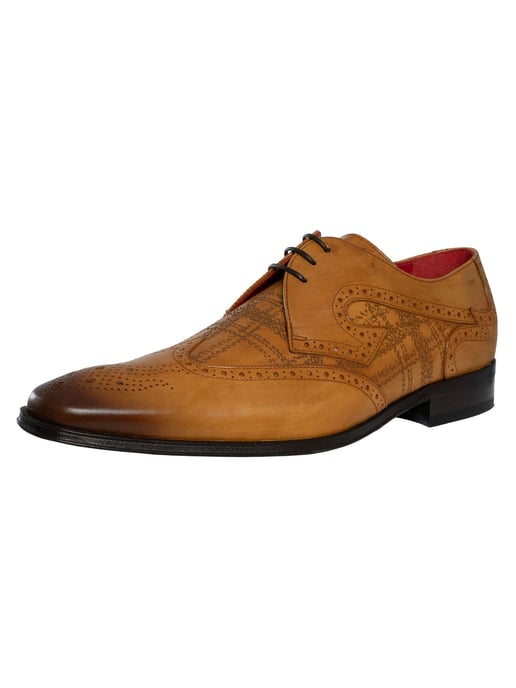Jeffery West Zapatos Derby De Cuero Escocés, Marrón - Image 1
