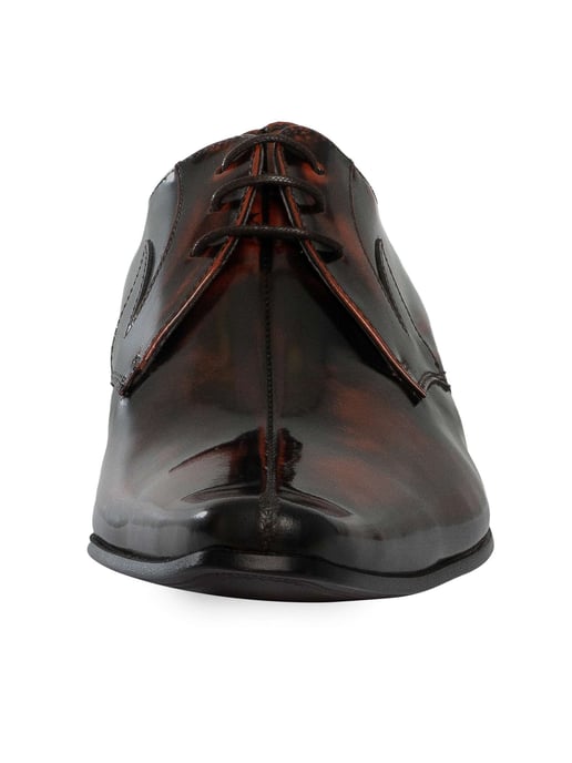 Jeffery West Zapatos Derby De Cuero Pulido, Marrón - Image 4