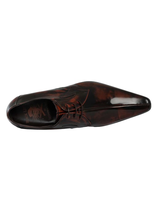 Jeffery West Zapatos Derby De Cuero Pulido, Marrón - Image 6