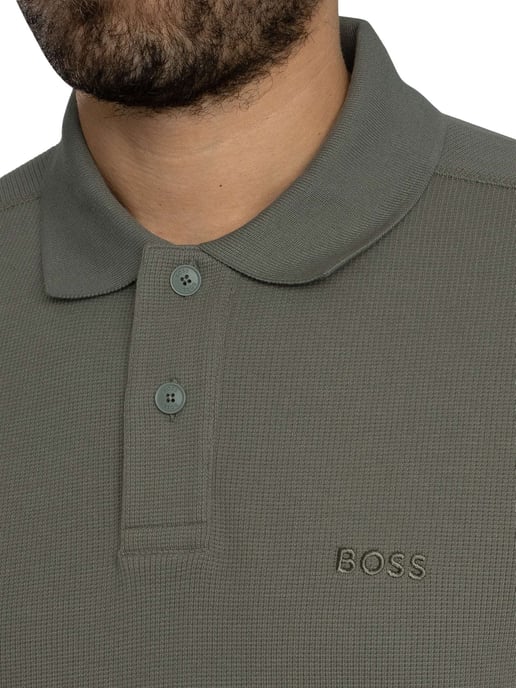 BOSS Polo De Manga Larga Petempesto, Gris - Image 4