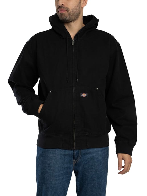Dickies Chaqueta Con Capucha De Lona Sin Forro, Negro - Image 2