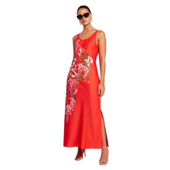 Vestido Lencero Rojo Estampado Con Escote Redondo Melmae De Ted Baker - Image 2