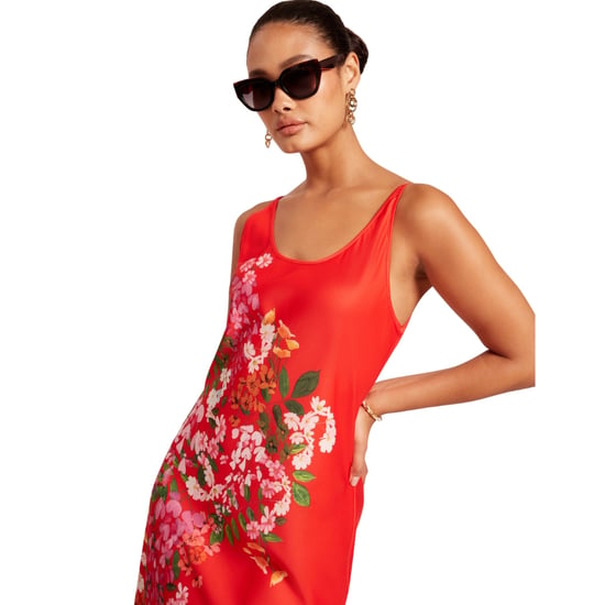 Vestido Lencero Rojo Estampado Con Escote Redondo Melmae De Ted Baker - Image 4