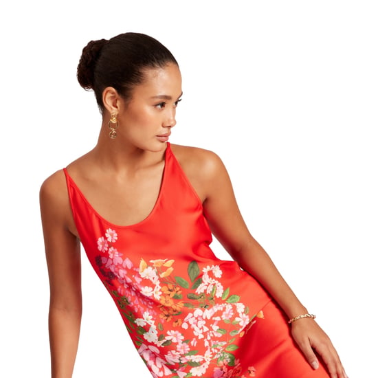 Vestido Lencero Rojo Estampado Con Escote Redondo Melmae De Ted Baker - Image 5
