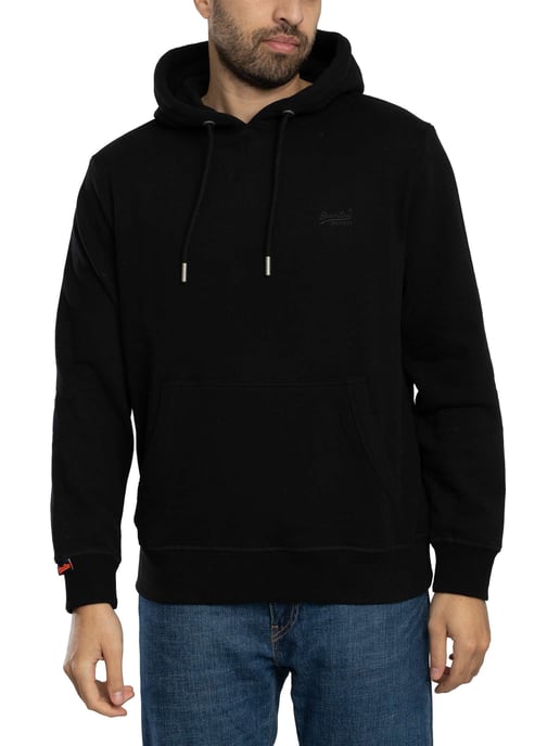 Superdry Logotipo Esencial Sudadera Con Capucha, Negro - Image 2