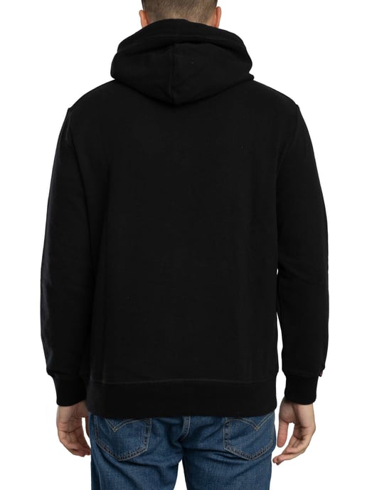 Superdry Logotipo Esencial Sudadera Con Capucha, Negro - Image 3