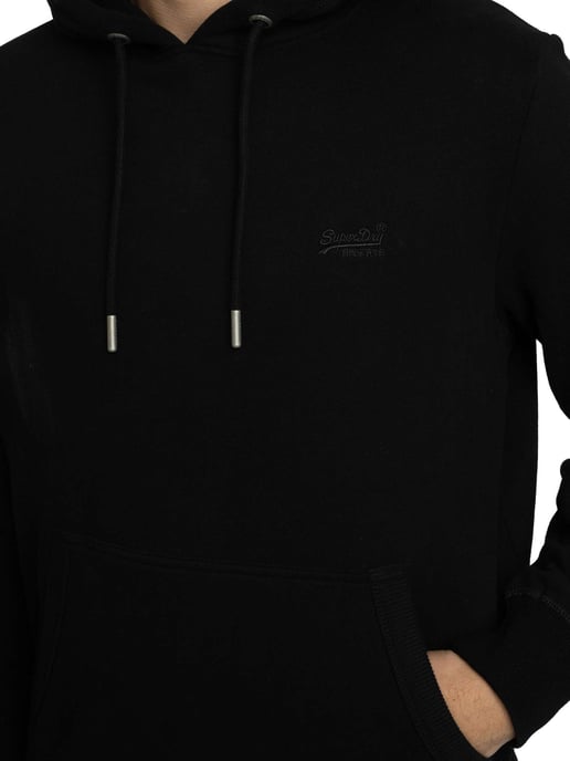 Superdry Logotipo Esencial Sudadera Con Capucha, Negro - Image 4