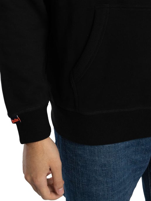 Superdry Logotipo Esencial Sudadera Con Capucha, Negro - Image 5