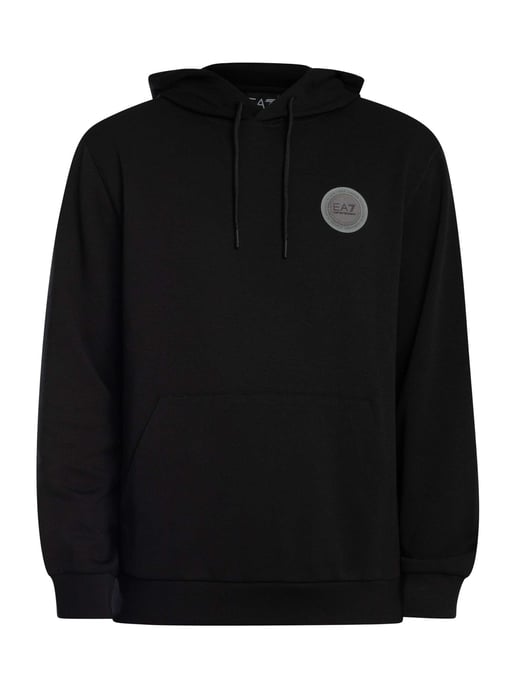EA7 Sudadera Con Capucha Y Parche Del Logotipo, Negro - Image 5