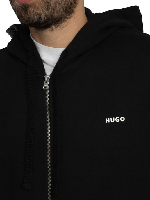 HUGO Sudadera Con Capucha Y Cremallera Dapozip, Negro - Image 4