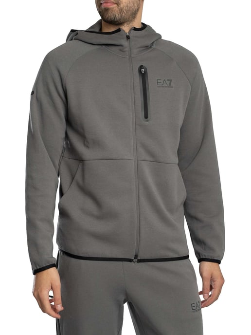 EA7 Sudadera Con Capucha Y Cremallera Dynamic Athlete, Gris - Image 1