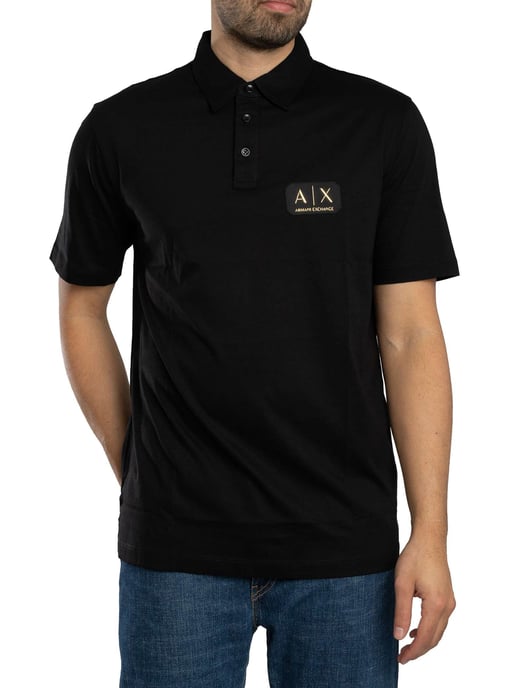 Armani Exchange Polo Con Logo De Caja, Negro - Image 2