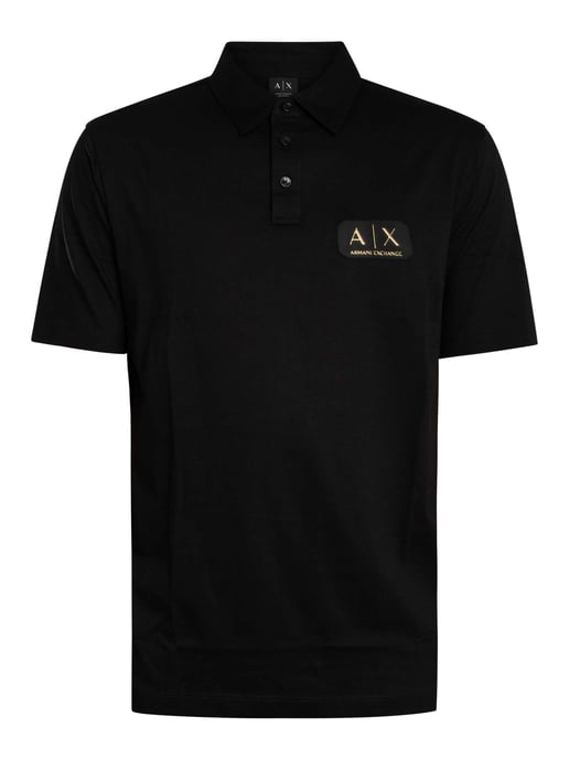 Armani Exchange Polo Con Logo De Caja, Negro - Image 5