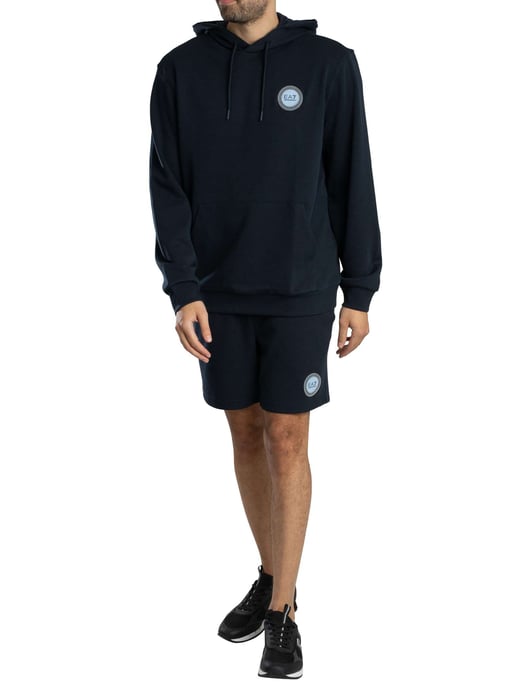 EA7 Sudadera Con Capucha Y Parche Del Logotipo, Azul - Image 5