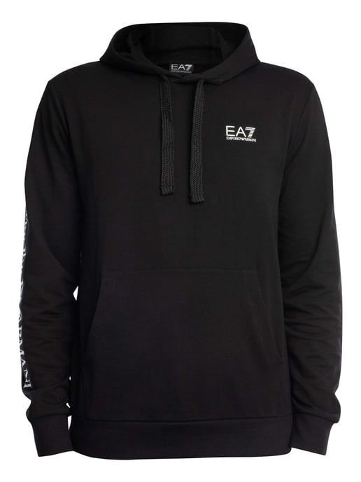 EA7 Sudadera Con Capucha Con Logo En El Pecho, Negro - Image 6