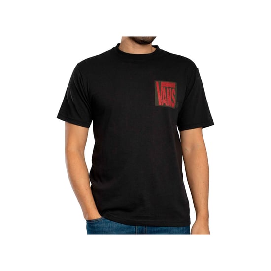 Vans Camiseta Gráfica Elástica Con Espalda Apilada, Negro - Image 1