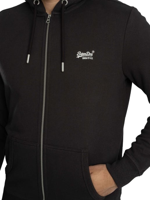 Superdry Sudadera Con Capucha Y Logo Esencial, Negro - Image 4