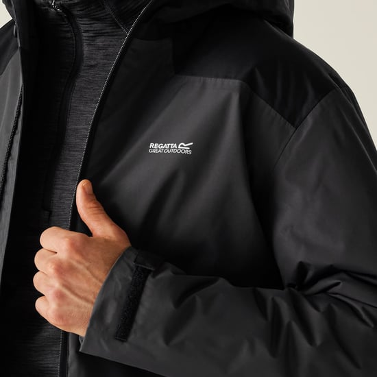 Regatta Chaqueta Impermeable Y Aislante Thornridge, Negro - Image 6