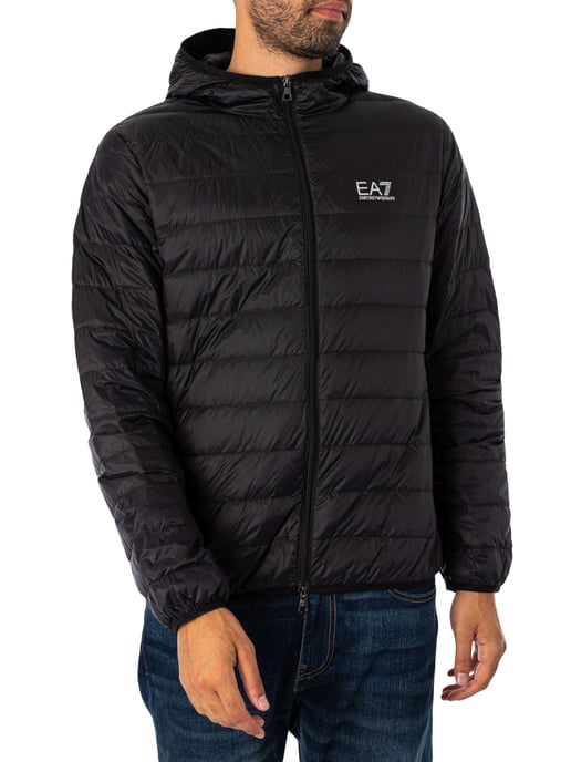 EA7 Chaqueta De Plumón Tejida, Negro - Image 2