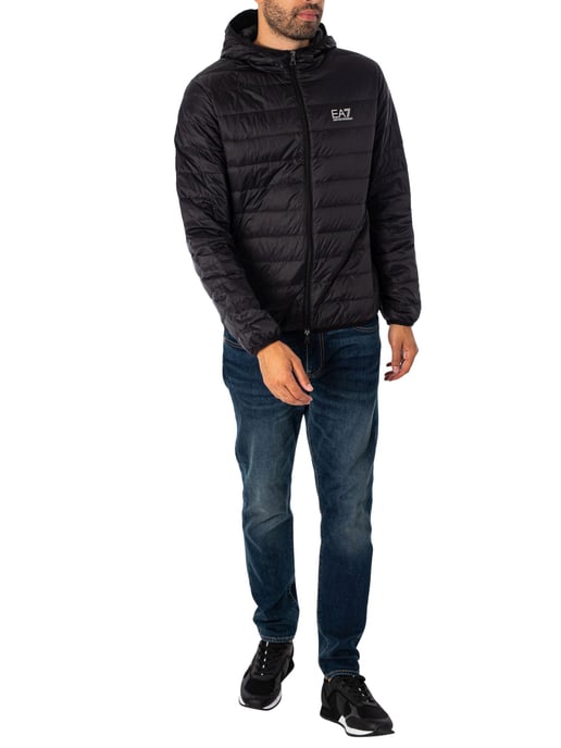 EA7 Chaqueta De Plumón Tejida, Negro - Image 5