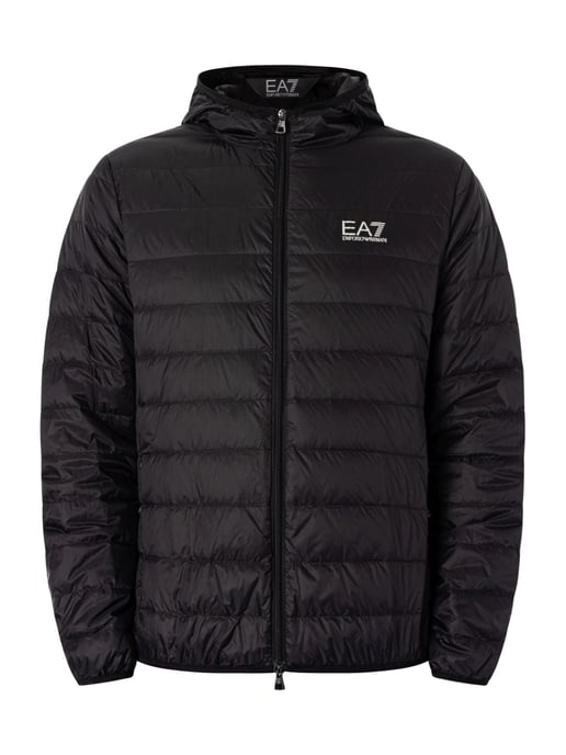EA7 Chaqueta De Plumón Tejida, Negro - Image 6