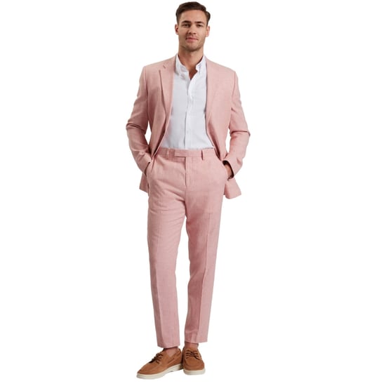 Chaqueta Tipo Blazer De Lino Rosa Elástico Kenleyj De Ted Baker - Image 5