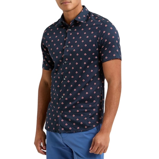 Camisa Azul Marino Con Estampado Floral De Ted Baker Miksho - Image 2