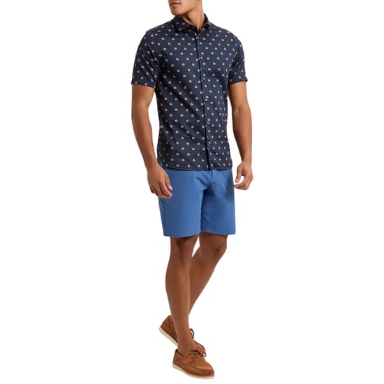 Camisa Azul Marino Con Estampado Floral De Ted Baker Miksho - Image 4