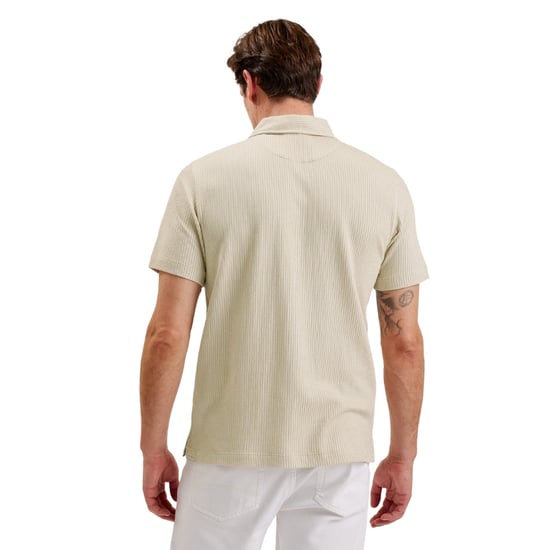 Polo Beige Con Media Cremallera Texturizada Ted Baker Elgrave Regular - Image 2